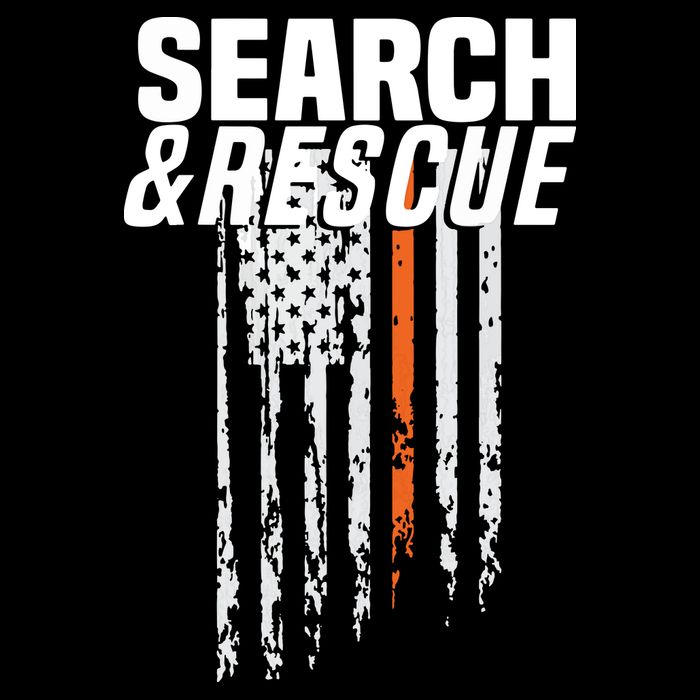 Thin Orange Line Search Rescue SAR Emergency Team Drawstring Bag