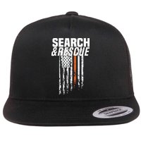Thin Orange Line Search Rescue SAR Emergency Team Flat Bill Trucker Hat