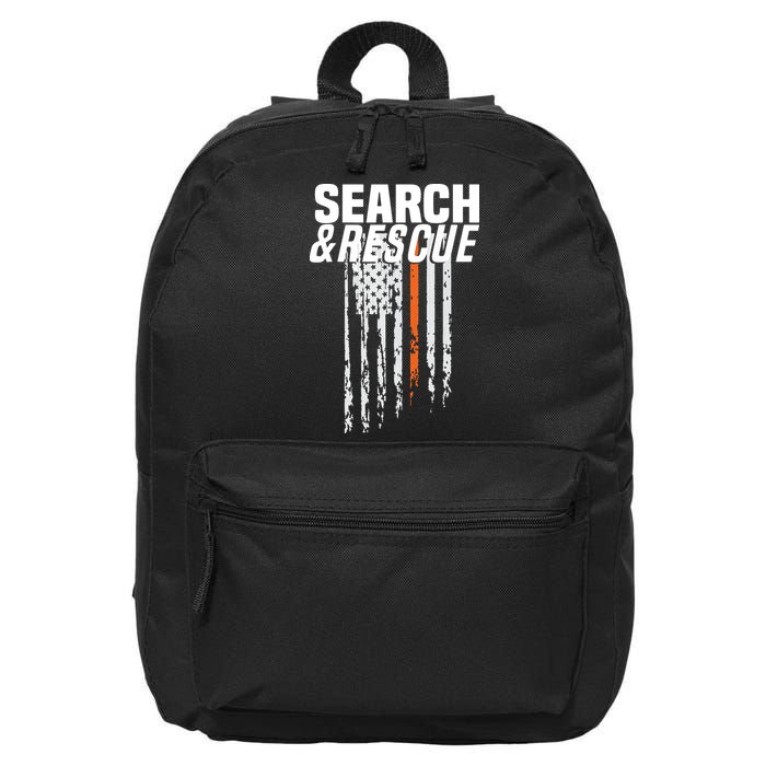 Thin Orange Line Search Rescue SAR Emergency Team 16 in Basic Backpack