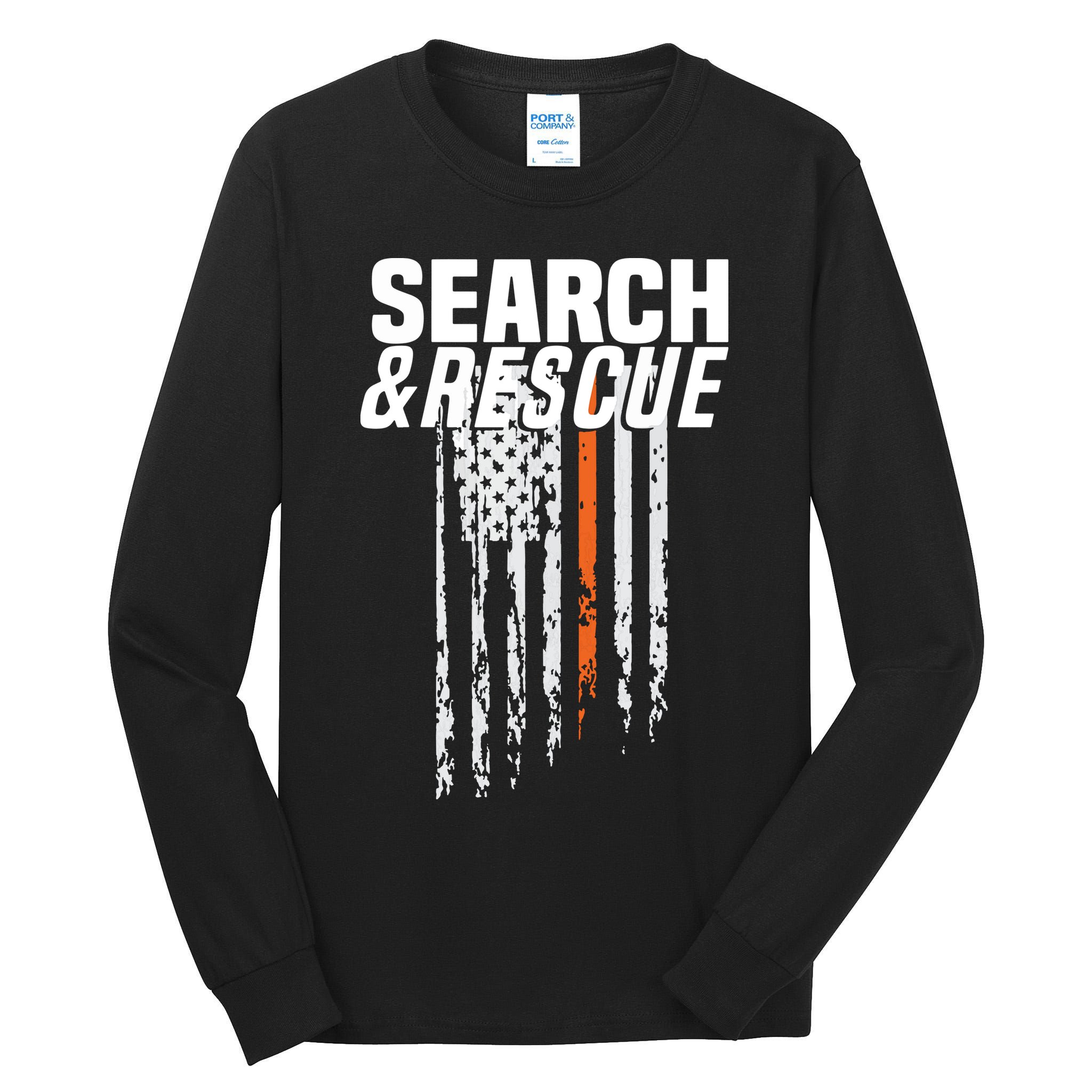 Thin Orange Line Search Rescue SAR Emergency Team Tall Long Sleeve T-Shirt