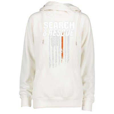 Thin Orange Line Search Rescue SAR Emergency Team Womens Funnel Neck Pullover Hood