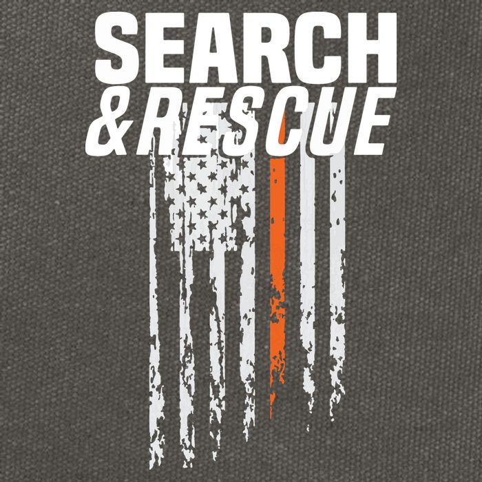 Thin Orange Line Search Rescue SAR Emergency Team Cotton Canvas Backpack