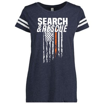 Thin Orange Line Search Rescue SAR Emergency Team Enza Ladies Jersey Football T-Shirt