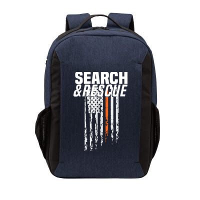 Thin Orange Line Search Rescue SAR Emergency Team Vector Backpack