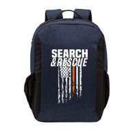 Thin Orange Line Search Rescue SAR Emergency Team Vector Backpack