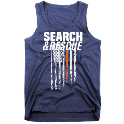 Thin Orange Line Search Rescue SAR Emergency Team Tank Top