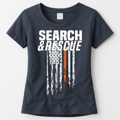 Thin Orange Line Search Rescue SAR Emergency Team Womens T-Shirt