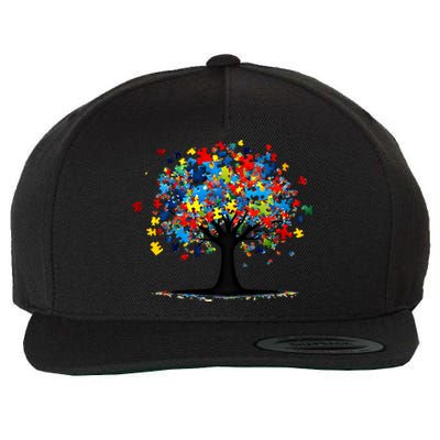 Tree Of Life Autism Awareness Day Autistic Gift Wool Snapback Cap