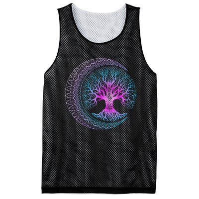 Tree Of Life Cresent Moon Phases Mandala Yoga Gift Mesh Reversible Basketball Jersey Tank