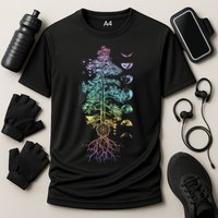 Tree Of Life Phases Of The Moon Yoga Chakra Gift Cooling Performance Crew T-Shirt