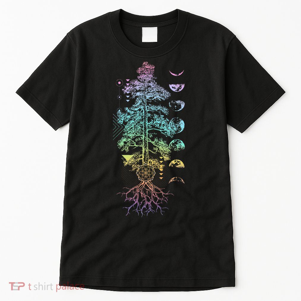 Tree Of Life Phases Of The Moon Yoga Chakra Gift Tall T-Shirt