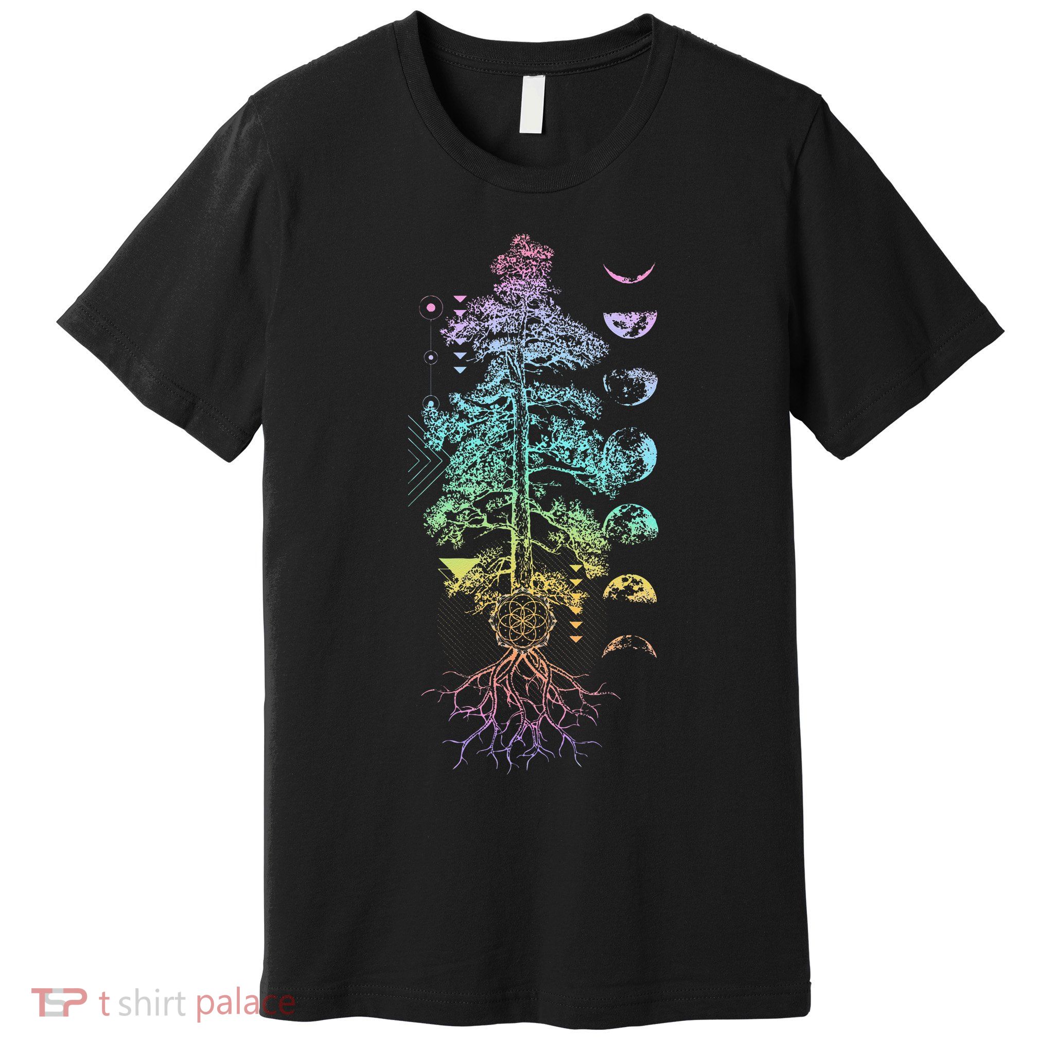 Tree Of Life Phases Of The Moon Yoga Chakra Gift Premium T-Shirt
