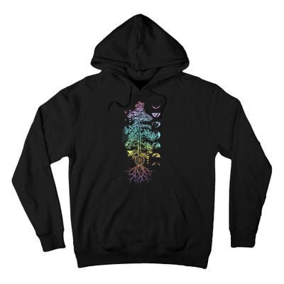 Tree Of Life Phases Of The Moon Yoga Chakra Gift Tall Hoodie