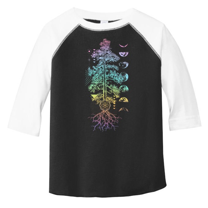 Tree Of Life Phases Of The Moon Yoga Chakra Gift Toddler Fine Jersey T-Shirt