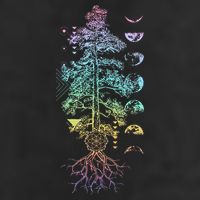 Tree Of Life Phases Of The Moon Yoga Chakra Gift Golf Towel