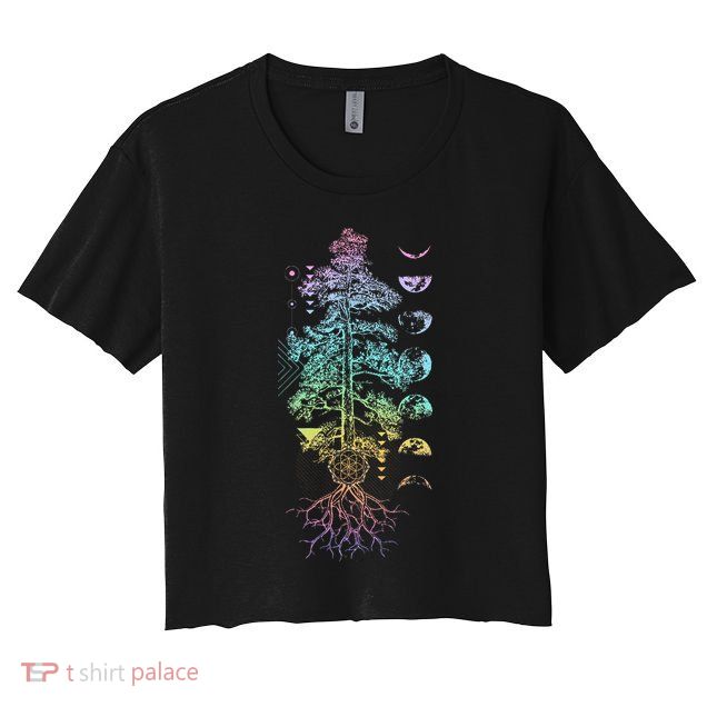 Tree Of Life Phases Of The Moon Yoga Chakra Gift Crop Top