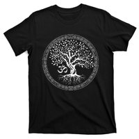 Tree Of Life With Om Symbol Yoga Zen Meditation Spiritual T-Shirt