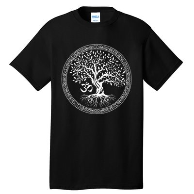 Tree Of Life With Om Symbol Yoga Zen Meditation Spiritual Tall T-Shirt