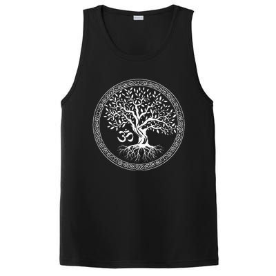 Tree Of Life With Om Symbol Yoga Zen Meditation Spiritual PosiCharge Competitor Tank