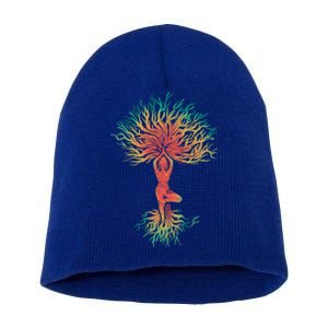 Tree Of Life Meditation Spiritual Buddhism Yoga Zen Namaste Funny Gift Short Acrylic Beanie