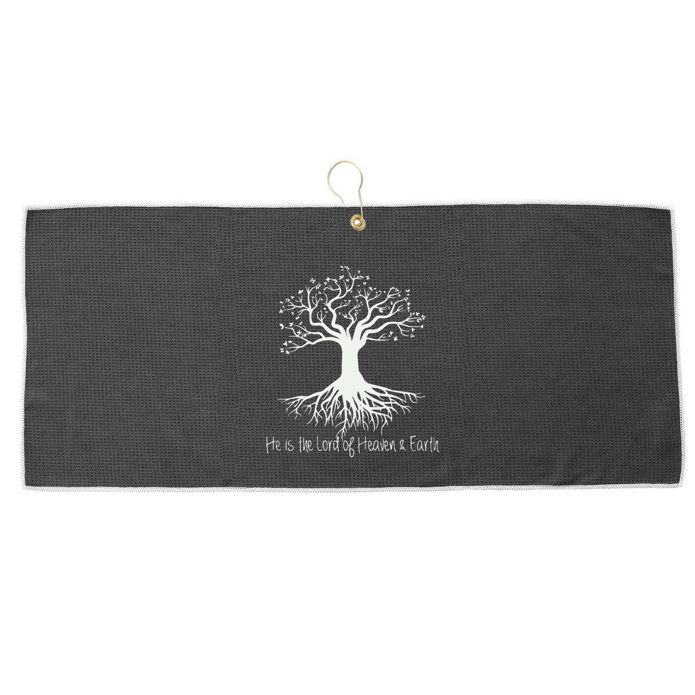 Tree Of Life Large Microfiber Waffle Golf Towel