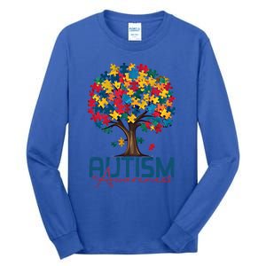 Tree Of Life Autism Awareness Month Funny Asd Supporter Gift Tall Long Sleeve T-Shirt