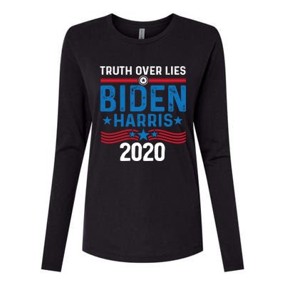 Truth Over Lies Joe Biden Vice President Harris Meaningful Gift Womens Cotton Relaxed Long Sleeve T-Shirt