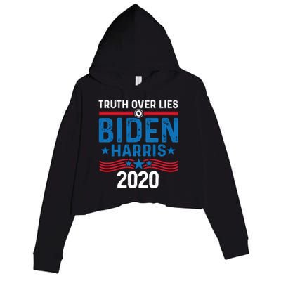 Truth Over Lies Joe Biden Vice President Harris Meaningful Gift Crop Fleece Hoodie