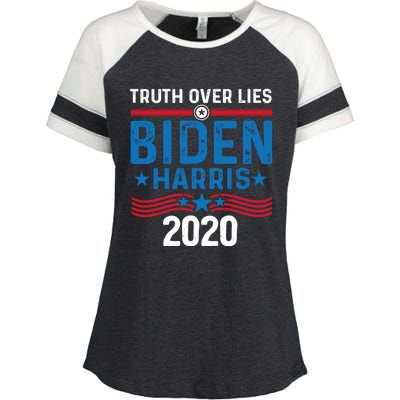 Truth Over Lies Joe Biden Vice President Harris Meaningful Gift Enza Ladies Jersey Colorblock Tee