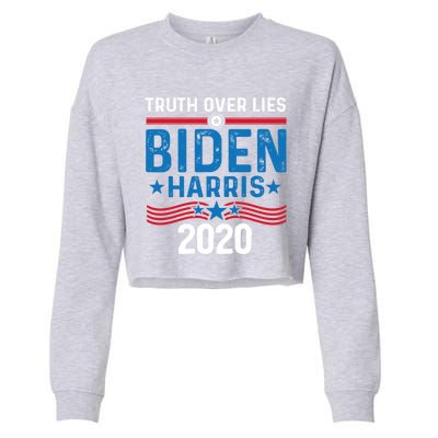 Truth Over Lies Joe Biden Vice President Harris Meaningful Gift Cropped Pullover Crew