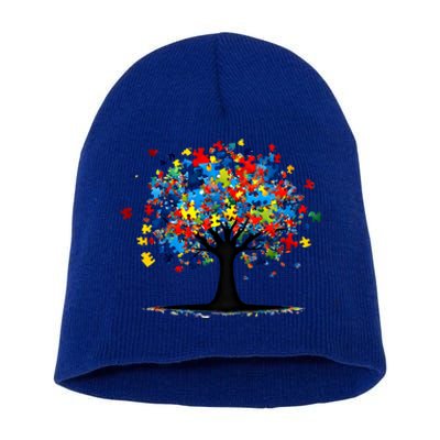 Tree Of Life Autism Awareness Day Autistic Gift Short Acrylic Beanie