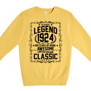 The Original Legend 1924 100th Birthday Premium Crewneck Sweatshirt