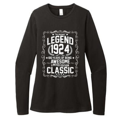 The Original Legend 1924 100th Birthday Womens CVC Long Sleeve Shirt