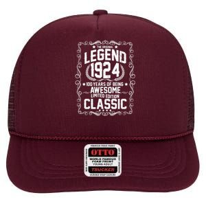 The Original Legend 1924 100th Birthday High Crown Mesh Back Trucker Hat