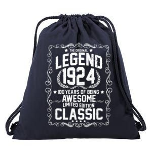 The Original Legend 1924 100th Birthday Drawstring Bag