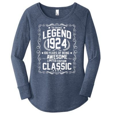 The Original Legend 1924 100th Birthday Women's Perfect Tri Tunic Long Sleeve Shirt