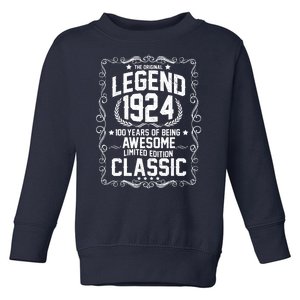 The Original Legend 1924 100th Birthday Toddler Sweatshirt