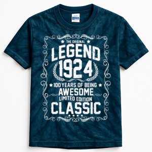 The Original Legend 1924 100th Birthday Kids Tie-Dye T-Shirt