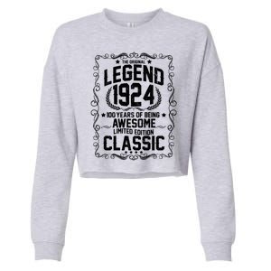 The Original Legend 1924 100th Birthday Cropped Pullover Crew