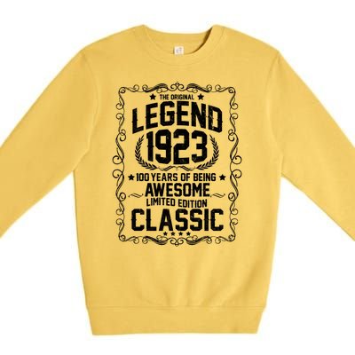 The Original Legend 1923 100th Birthday Premium Crewneck Sweatshirt