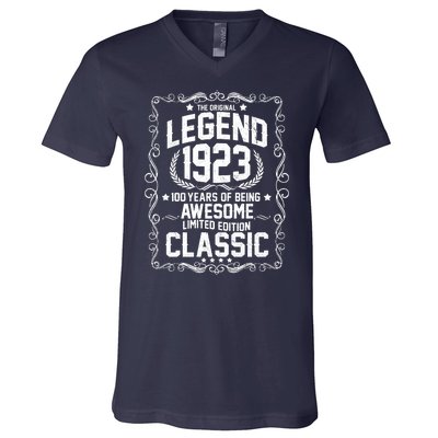 The Original Legend 1923 100th Birthday V-Neck T-Shirt