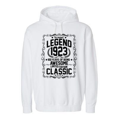 The Original Legend 1923 100th Birthday Garment-Dyed Fleece Hoodie