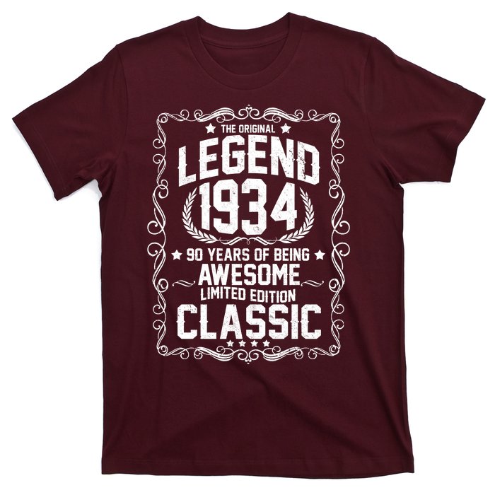 The Original Legend 1934 90th Birthday T-Shirt