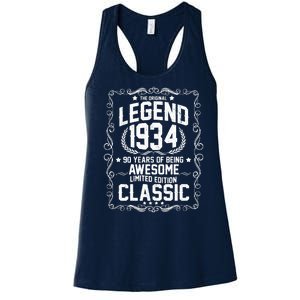 The Original Legend 1934 90th Birthday Women's Racerback Tank