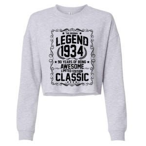 The Original Legend 1934 90th Birthday Cropped Pullover Crew