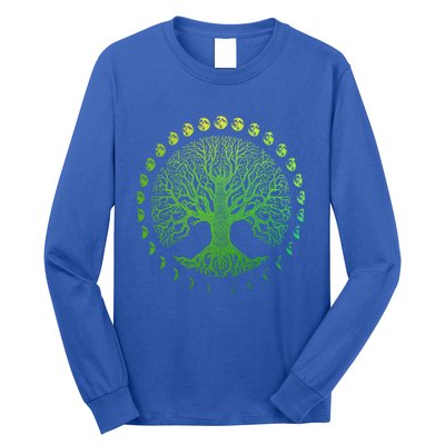 Tree Of Life Phases Of The Moon Gift Funny Gift Earth Day Gift Long Sleeve Shirt