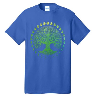 Tree Of Life Phases Of The Moon Gift Funny Gift Earth Day Gift Tall T-Shirt