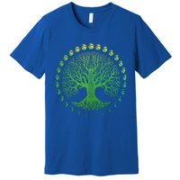 Tree Of Life Phases Of The Moon Gift Funny Gift Earth Day Gift Premium T-Shirt