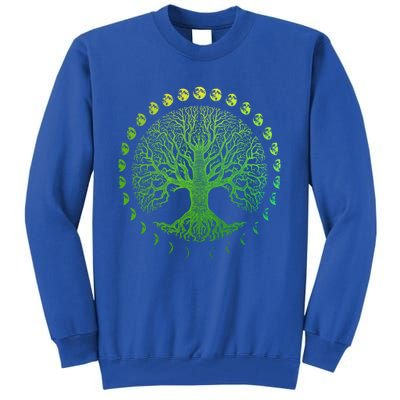 Tree Of Life Phases Of The Moon Gift Funny Gift Earth Day Gift Tall Sweatshirt