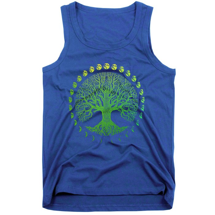 Tree Of Life Phases Of The Moon Gift Funny Gift Earth Day Gift Tank Top